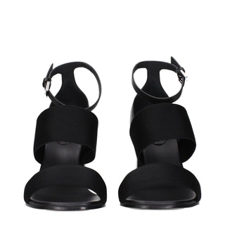 Max Mara Black Fabric Platform Sandals