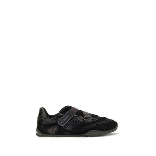 PINKO Black Suede Leather Athletic Sneakers