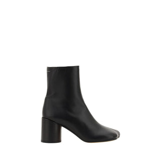MM6 Black Lamb Ovis Aries Ankle Boots