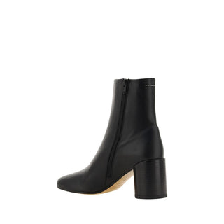 MM6 Black Lamb Ovis Aries Ankle Boots