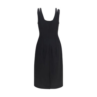Versace Black Wool Oves Aries Cocktail Dress
