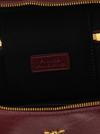 PINKO Bordeaux Calfskin Crossbody Bag
