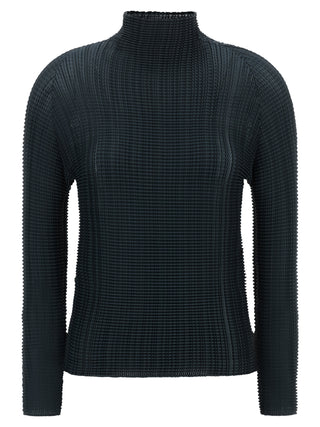 Issey Miyake Blue Polyester Cardigan