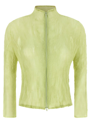 Issey Miyake Bicolor Polyester Cardigan