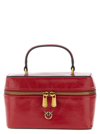 PINKO Red Calfskin Crossbody Bag