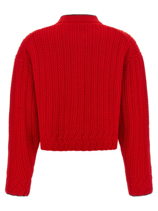 Chloé Red Wool Cardigan