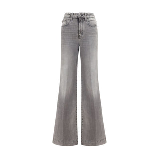 Jacob Cohen Gray Cotton Flared Jeans