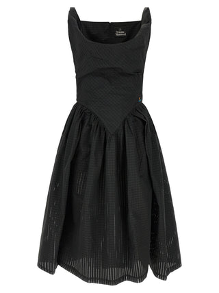 Vivienne Westwood Black Polyester Midi Dress
