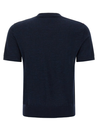 Tory Burch Blue Wool Cardigan