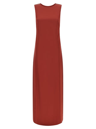 Peserico Red Viscose Long Dress