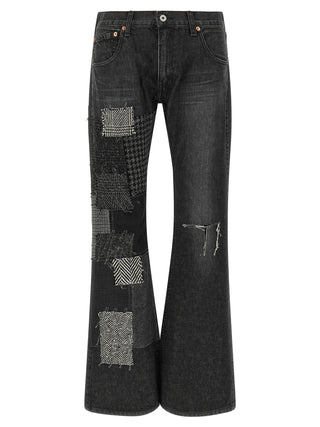 Junya Watanabe Black Cotton Flared Jeans