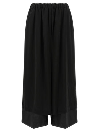 Comme Des Garçons Black Wool Casual Pants