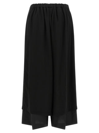 Comme Des Garçons Black Wool Casual Pants