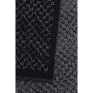 Gucci Black Wool Oves Aries Foulard