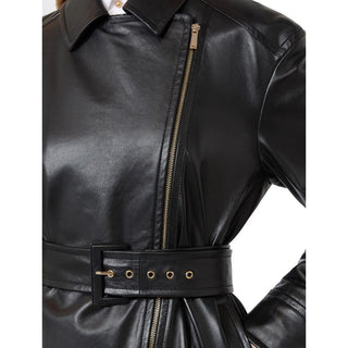 Max Mara Black Lambskin Leather Jacket
