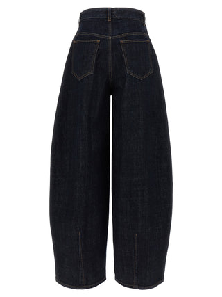 Jacquemus Blue Cotton High-Waisted Jean