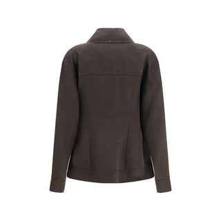 Max Mara Brown Wool Oves Aries Full-Length Jacket