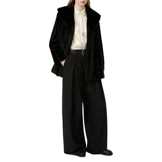 Max Mara Black Elastane Casual Pants