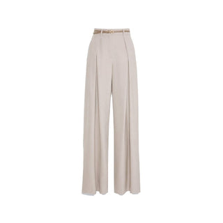 Max Mara Beige Elastane Casual Pants