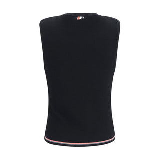 Thom Browne Black Wool Oves Aries Sleeveles T-Shirt