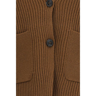 Max Mara Brown Wool Oves Aries Cardigan