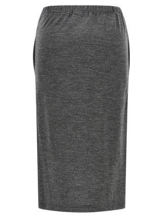 Junya Watanabe Gray Wool Midi Skirt