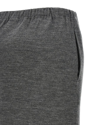 Junya Watanabe Gray Wool Midi Skirt
