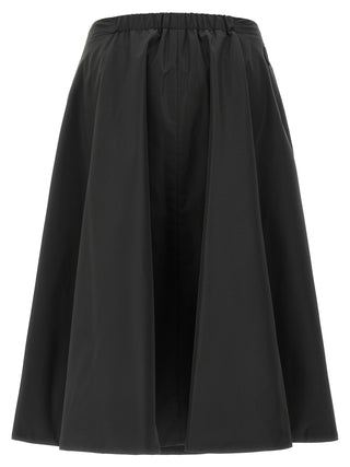 Moncler Black Polyester Midi Skirt