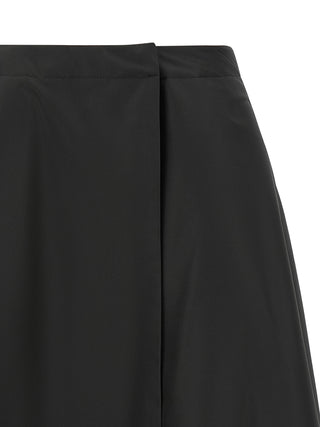 Moncler Black Polyester Midi Skirt