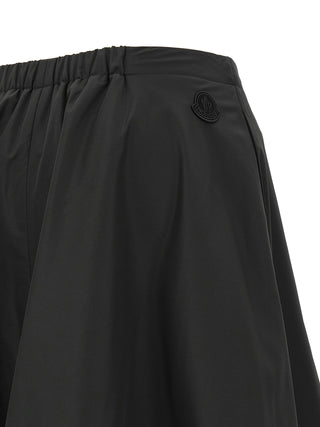 Moncler Black Polyester Midi Skirt