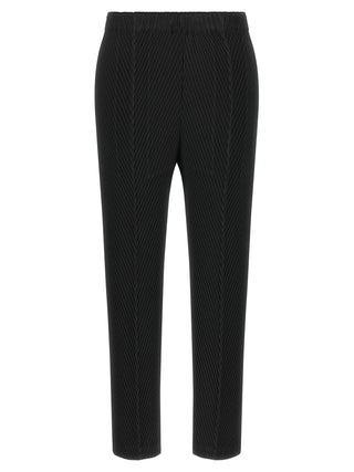 Issey Miyake Black Polyester Cropped Pants