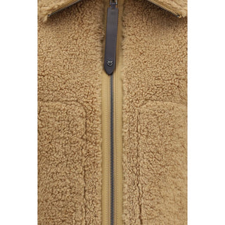 PINKO Beige Polyester Full-Length Jacket