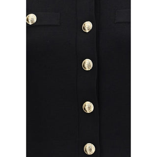 Balmain Black Viscose Cardigan