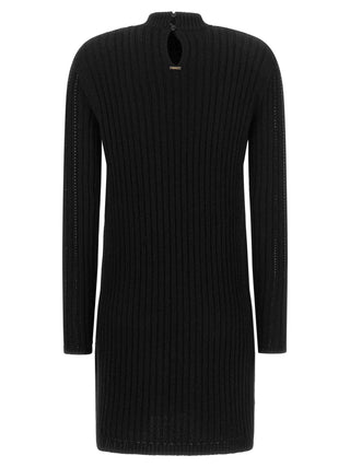Twinset Black Viscose Short Dress