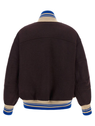 Dries Van Noten Purple Wool Bomber