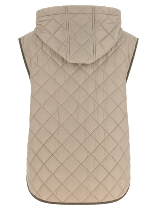 Brunello Cucinelli Beige Polyamide Sleeveless Jacket