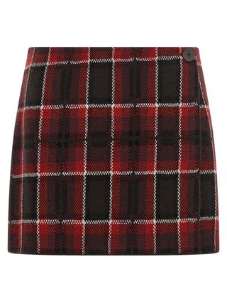 Guest in Residence Red Wool Long Skirt