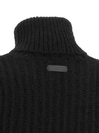 Elisabetta Franchi Black Mohair Cardigan