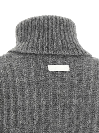 Elisabetta Franchi Gray Mohair Cardigan