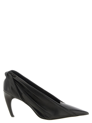 Khaite Black Calfskin High Heel Pumps