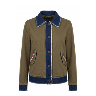 Mr&Mrs Italy Green Cotton Women's Jacket