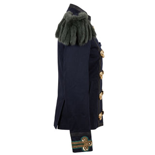 Mr&Mrs Italy Blue Cotton Women's Jacket