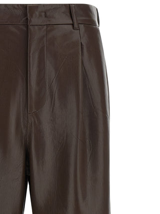 The Andamane Brown Polyester Flared Pants