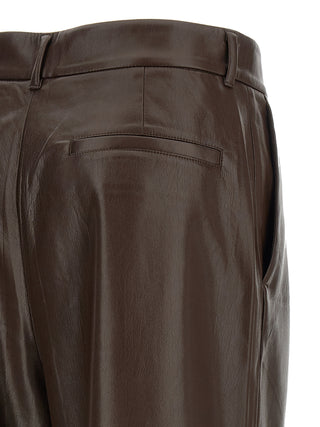 The Andamane Brown Polyester Flared Pants