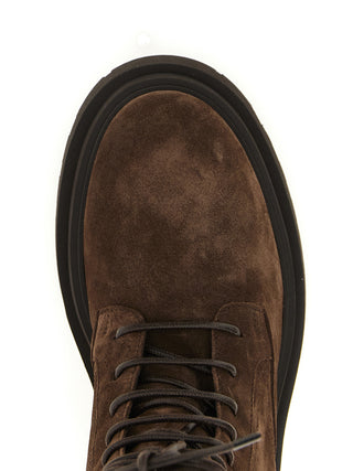Brunello Cucinelli Brown Calfskin Lace-Up Boots