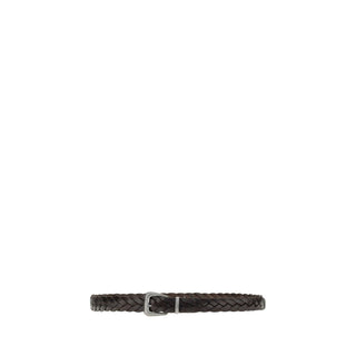 Brunello Cucinelli Brown Calf Leather Bos Taurus Belt