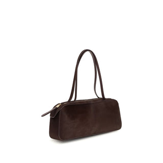 Khaite Black Calf Leather Bos Taurus Shoulder Bag