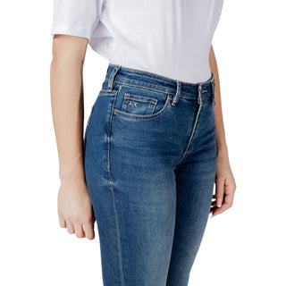 Armani Exchange Blue Cotton Skinny Jeans