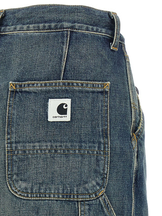 Carhartt Wip Blue Cotton Midi Skirt
