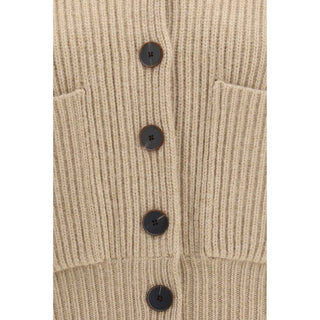 Tory Burch Beige Wool Oves Aries Cardigan